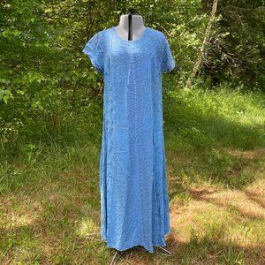 Embroidered boho medieval LARP maxi dress